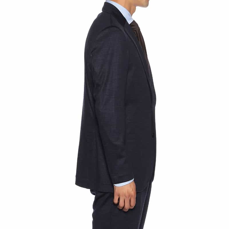 BARNEYS NEW YORK セットアップ千鳥柄ジャージージャケット NAVY