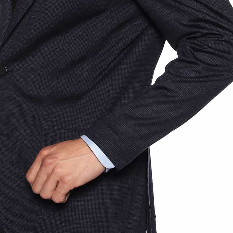 BARNEYS NEW YORK セットアップ千鳥柄ジャージージャケット NAVY