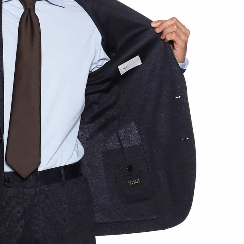 BARNEYS NEW YORK セットアップ千鳥柄ジャージージャケット NAVY