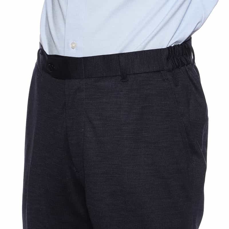 BARNEYS NEW YORK セットアップ千鳥柄ジャージーパンツ NAVY