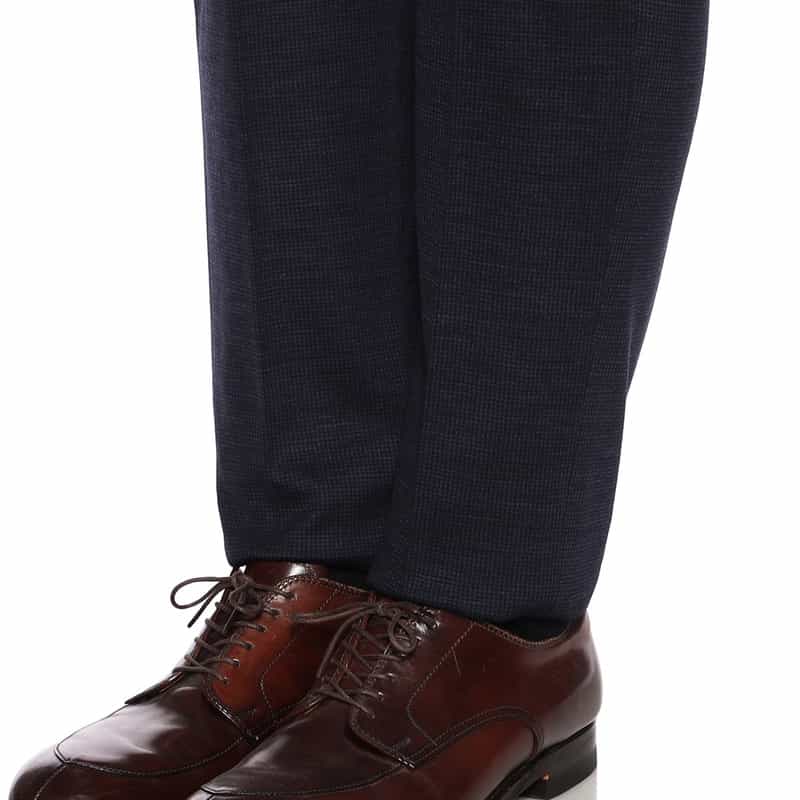 BARNEYS NEW YORK セットアップ千鳥柄ジャージーパンツ NAVY