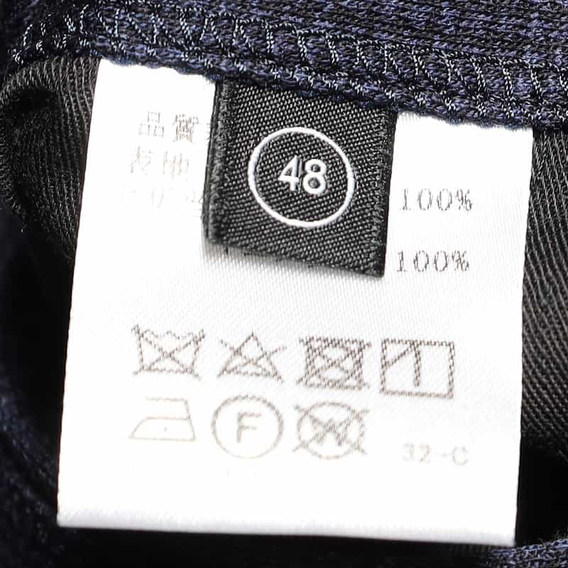 BARNEYS NEW YORK セットアップ千鳥柄ジャージーパンツ NAVY