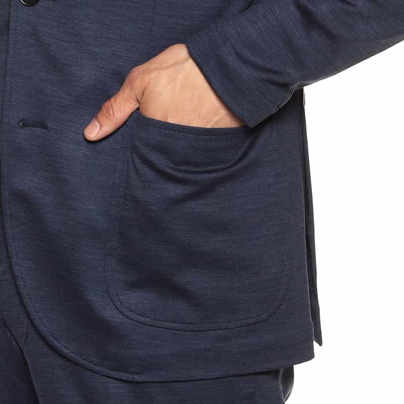 BARNEYS NEW YORK セットアップウールジャージージャケット BLUE