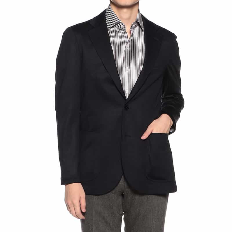 BARNEYS NEW YORK セットアップウールジャージージャケット NAVY