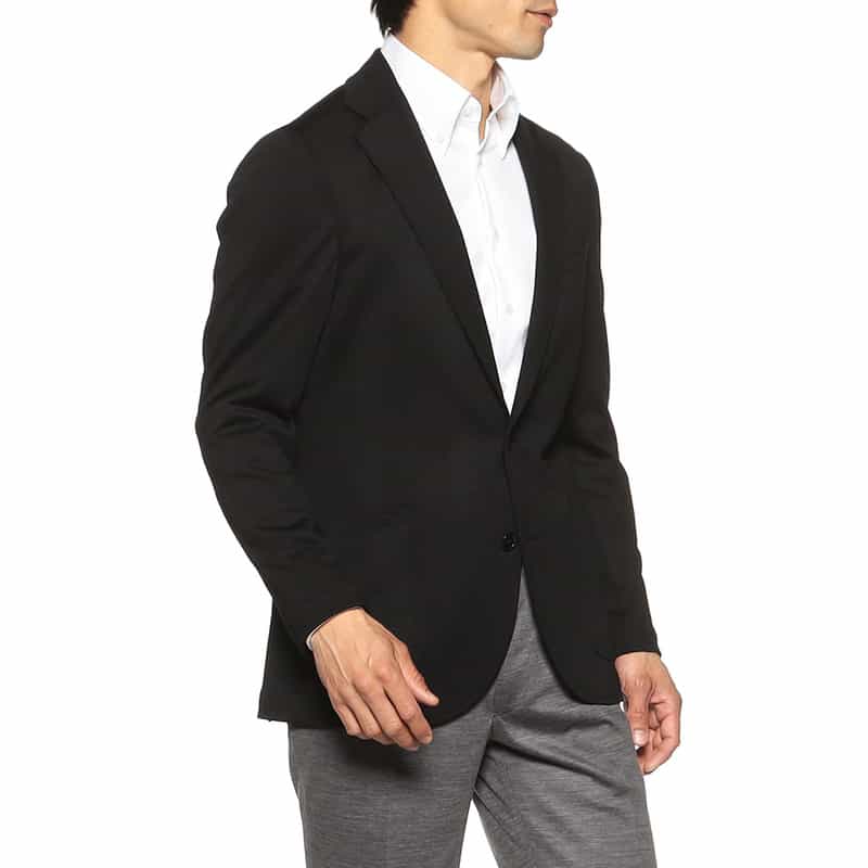 BARNEYS NEW YORK セットアップウールジャージージャケット BLACK