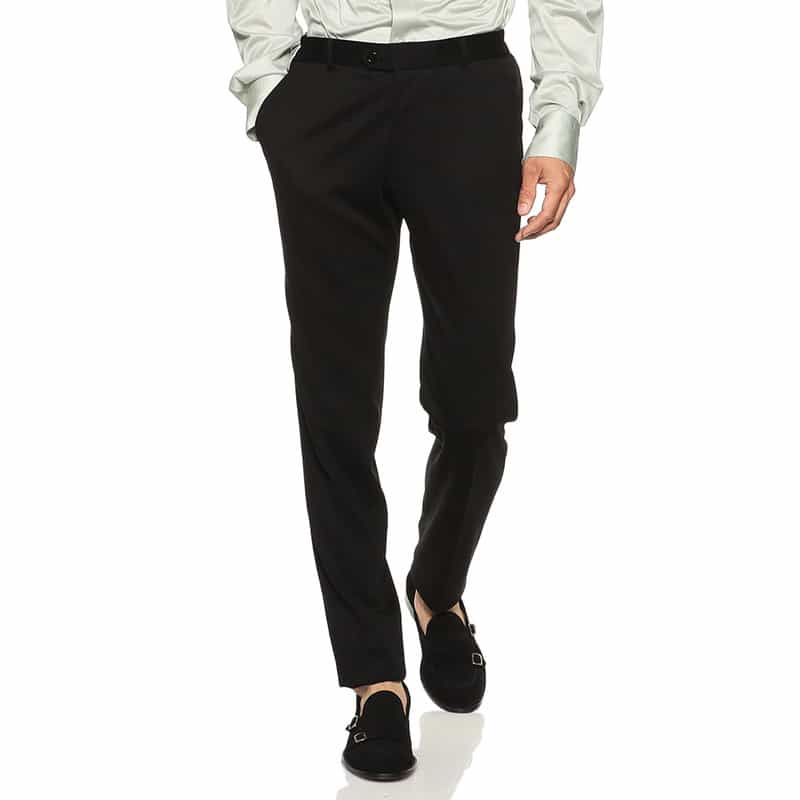 BARNEYS NEW YORK セットアップウールジャージーパンツ BLACK