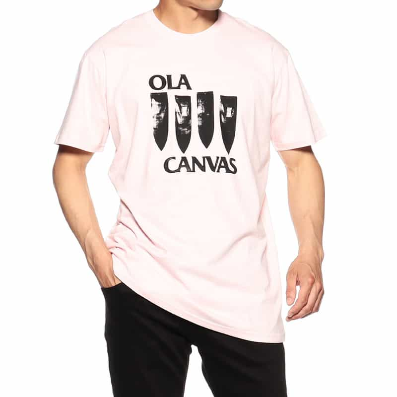 OLA CANVAS プリントTシャツ LIGHT PINK