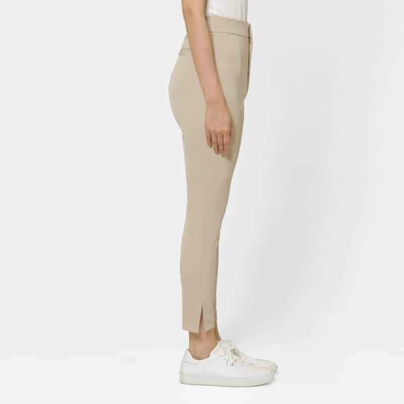 BARNEYS NEW YORK ウォッシャブル サイドスリットスリムパンツ BEIGE