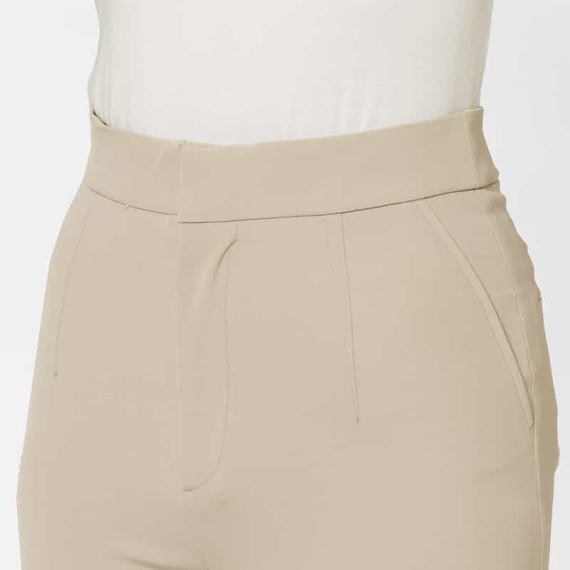 BARNEYS NEW YORK ウォッシャブル サイドスリットスリムパンツ BEIGE