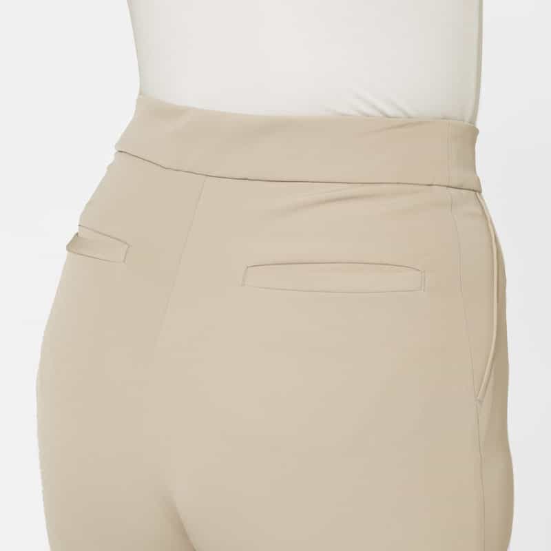 BARNEYS NEW YORK ウォッシャブル サイドスリットスリムパンツ BEIGE