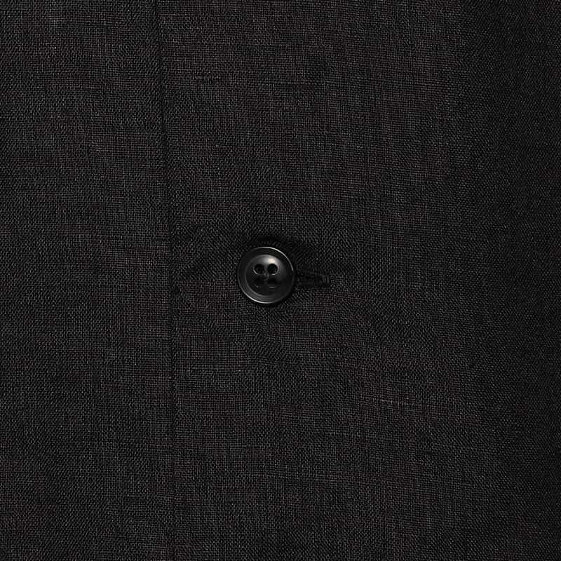 GIVE LIFE バーニーズ　ニューヨーク限定リネンオープンカラーシャツ BLACK