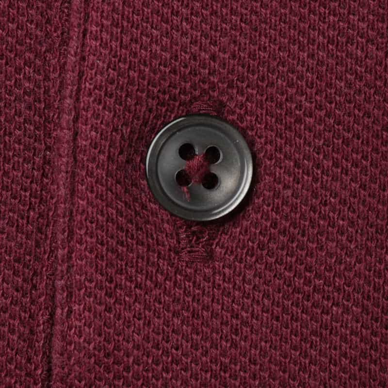 BARNEYS NEW YORK 鹿の子素材コットンポロシャツ WINE