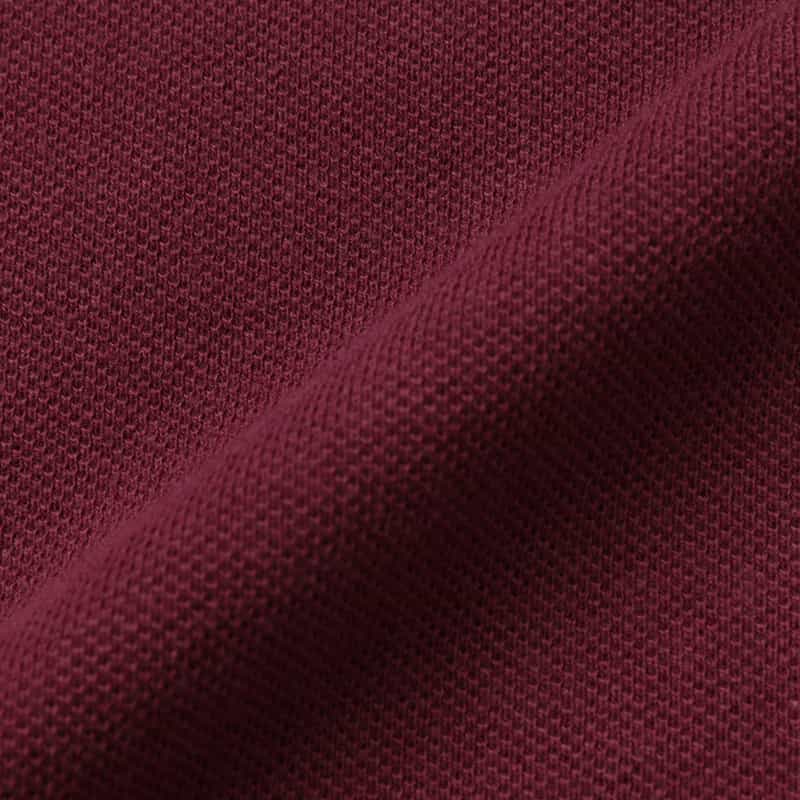 BARNEYS NEW YORK 鹿の子素材コットンポロシャツ WINE