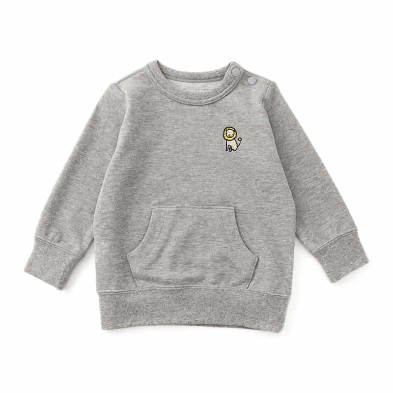 BARNEYS NEW YORK ライオンベビースエットプルオーバー GRAY