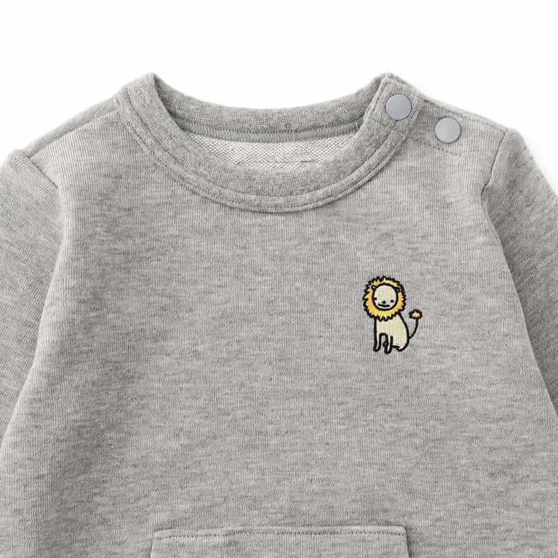 BARNEYS NEW YORK ライオンベビースウェットプルオーバー GRAY