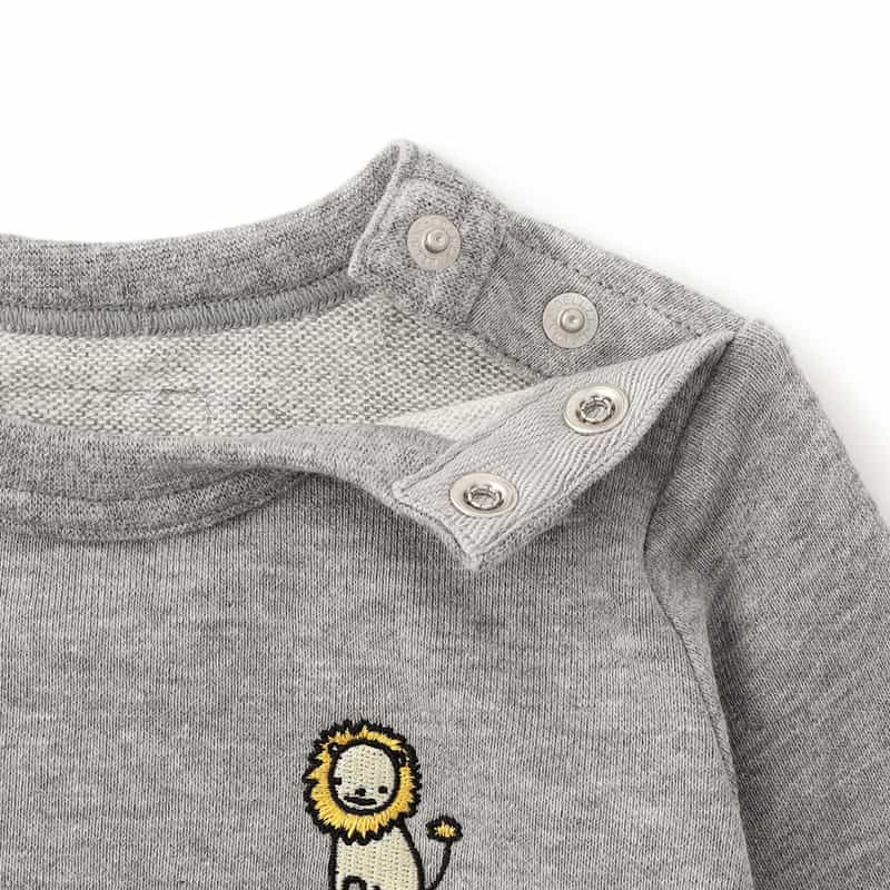 BARNEYS NEW YORK ライオンベビースウェットプルオーバー GRAY