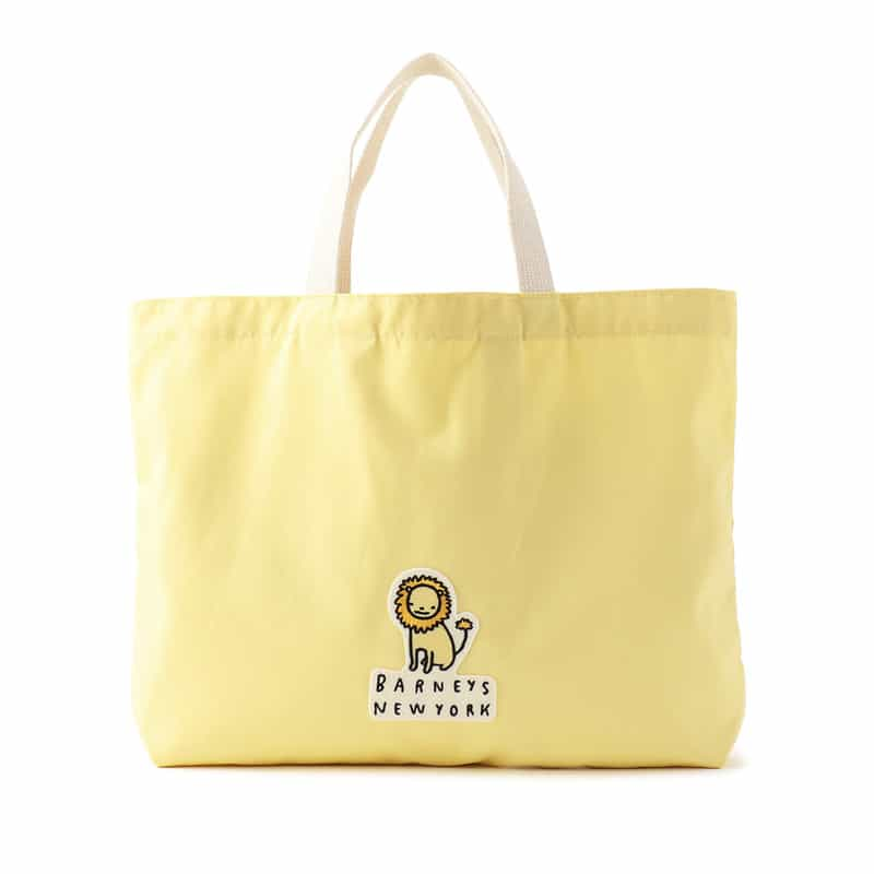 BARNEYS NEW YORK ライオンワッペン付きレッスンバッグ LIGHT YELLOW