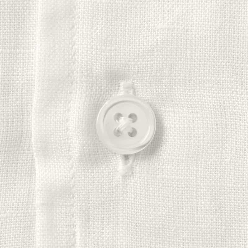 BARNEYS NEW YORK オープンカラーリネンシャツ WHITE
