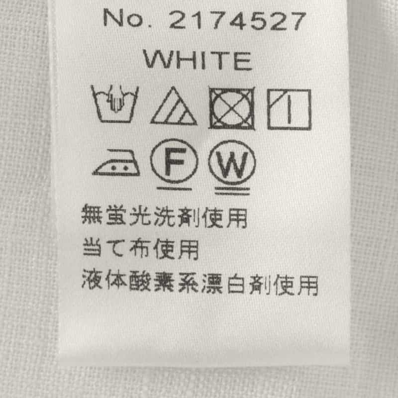 BARNEYS NEW YORK オープンカラーリネンシャツ WHITE