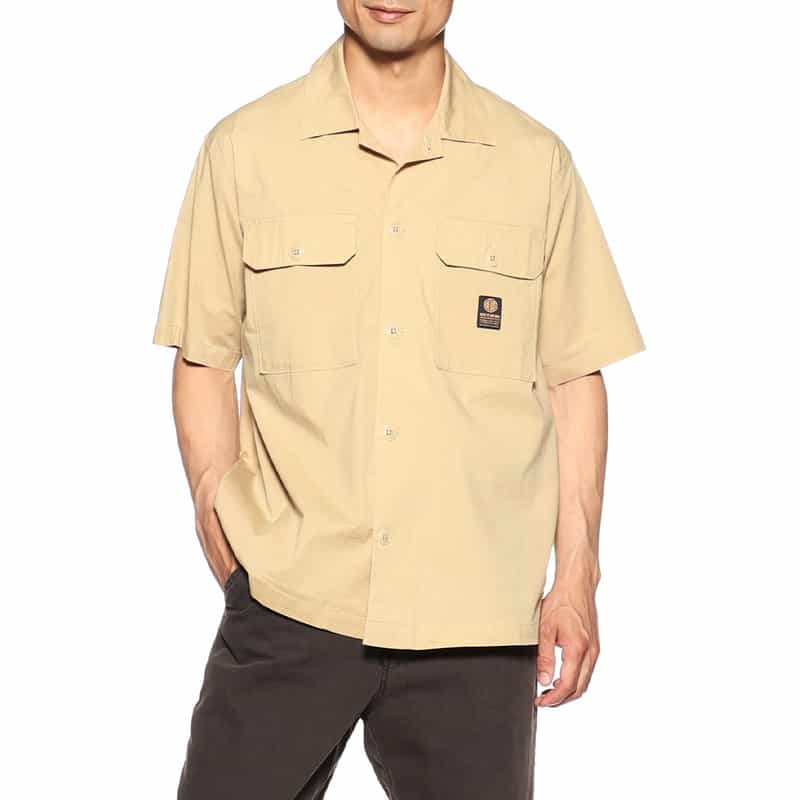 DEUS EX MACHINA オープンカラーシャツ KHAKI