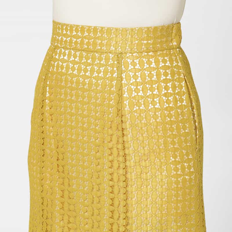 BARNEYS NEW YORK レース マーメイドスカート YELLOW