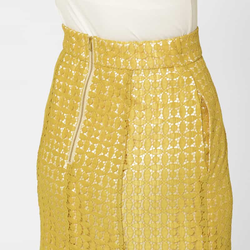BARNEYS NEW YORK レース マーメイドスカート YELLOW
