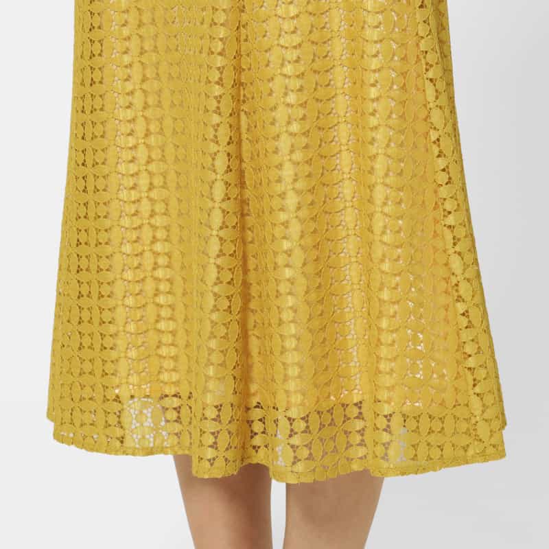 BARNEYS NEW YORK レース マーメイドスカート YELLOW