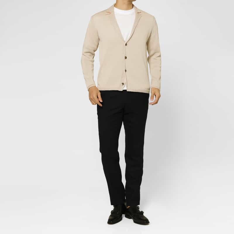 BARNEYS NEW YORK コットン素材ニットカーディガン BEIGE