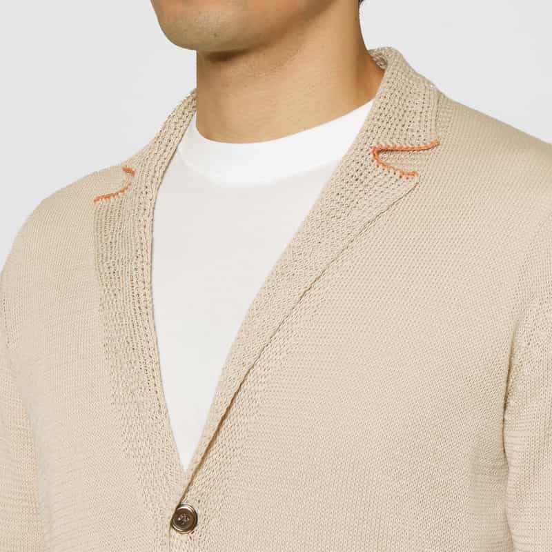 BARNEYS NEW YORK コットン素材ニットカーディガン BEIGE