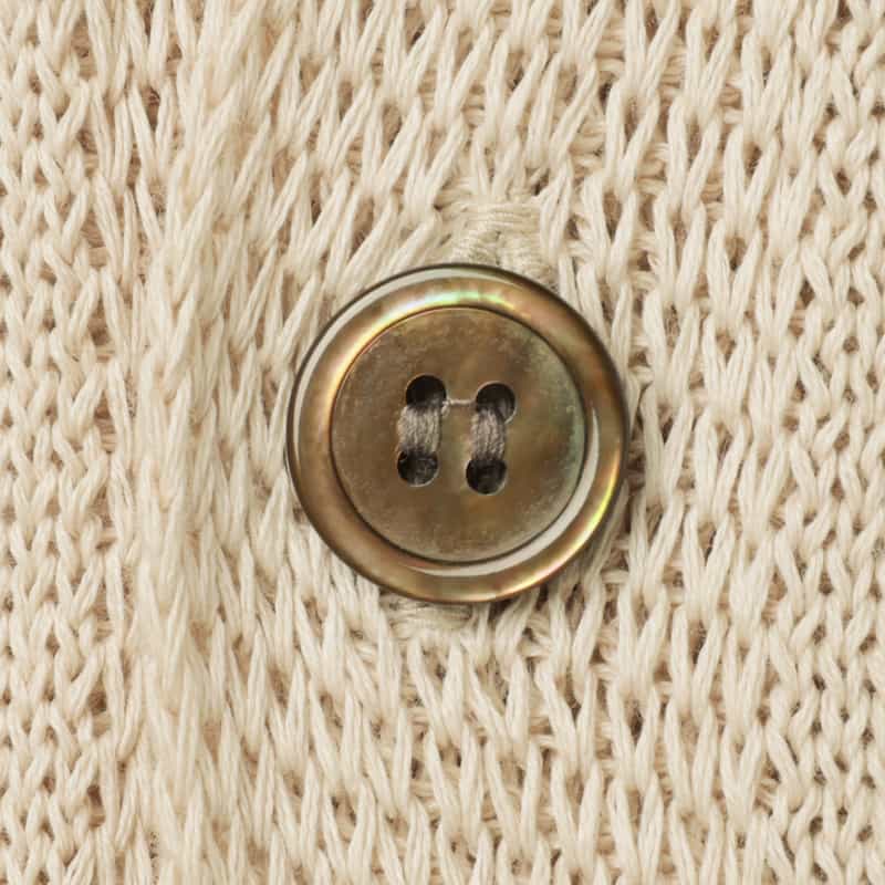 BARNEYS NEW YORK コットン素材ニットカーディガン BEIGE