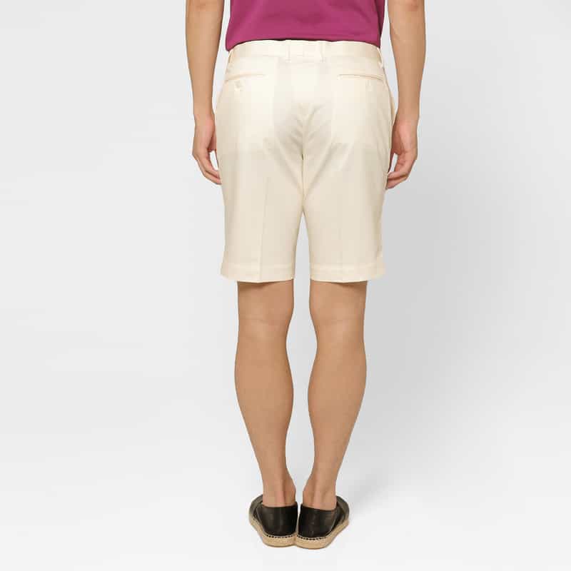 BARNEYS NEW YORK ツイル素材カジュアルショーツ WHITE