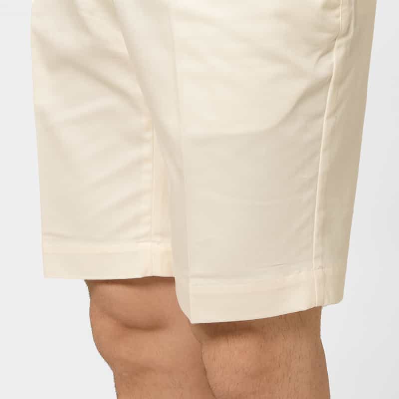 BARNEYS NEW YORK ツイル素材カジュアルショーツ WHITE