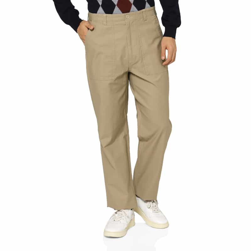 BARNEYS NEW YORK コットン素材ベイカーパンツ BEIGE