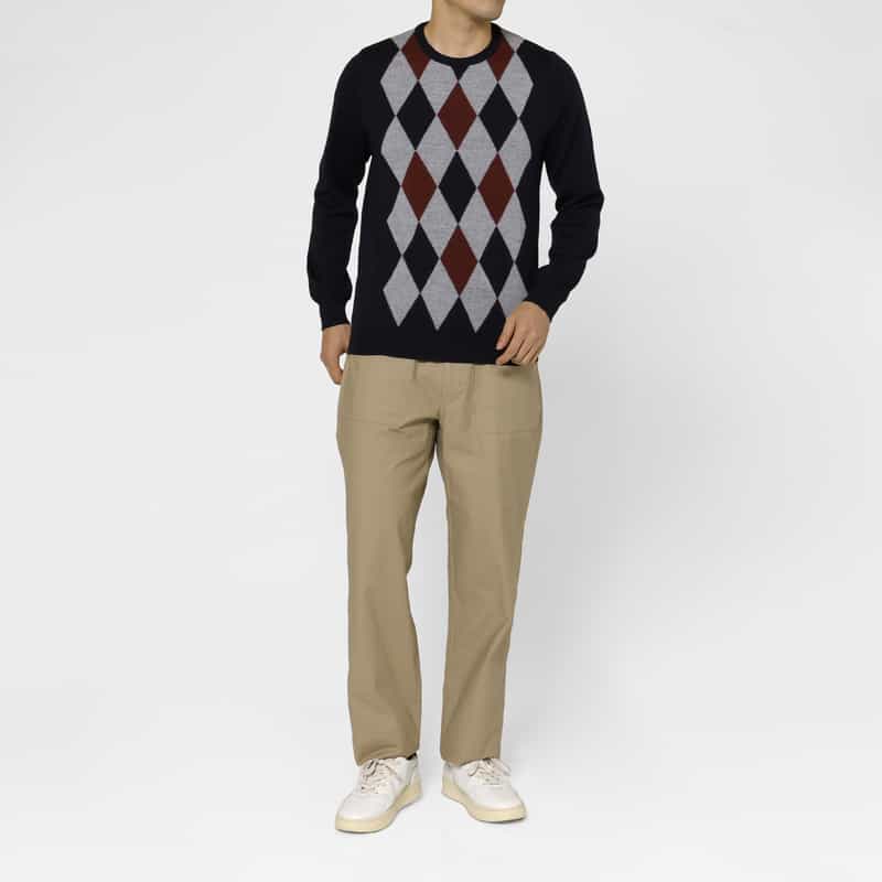 BARNEYS NEW YORK コットン素材ベイカーパンツ BEIGE