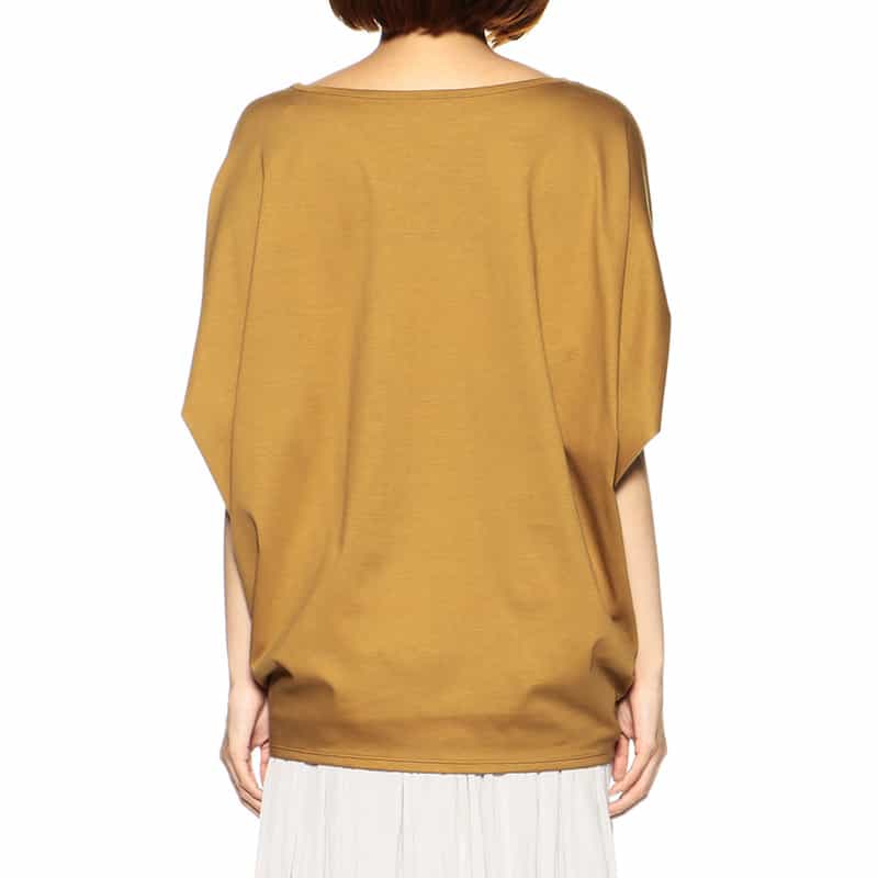 BARNEYS NEW YORK ウォッシャブルコットンドルマンビッグシルエットカットソー MUSTARD