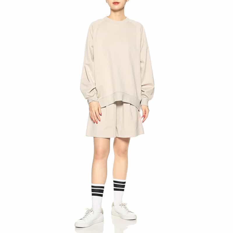 SYNE TOKYO シン トウキョウ×翁安芸氏 コラボレートキュロットパンツ LT BEIGE