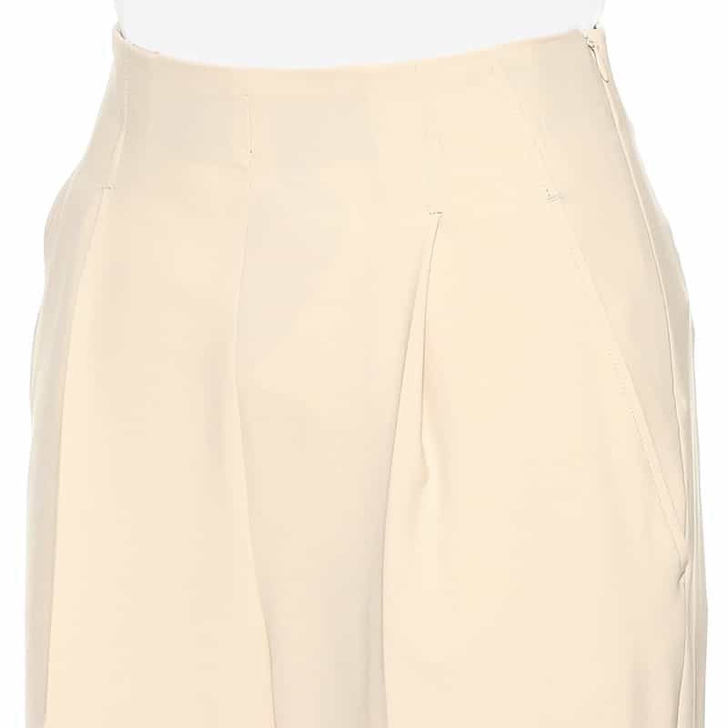 BARNEYS NEW YORK ウォッシャブルハイウエストワイドパンツ LT BEIGE