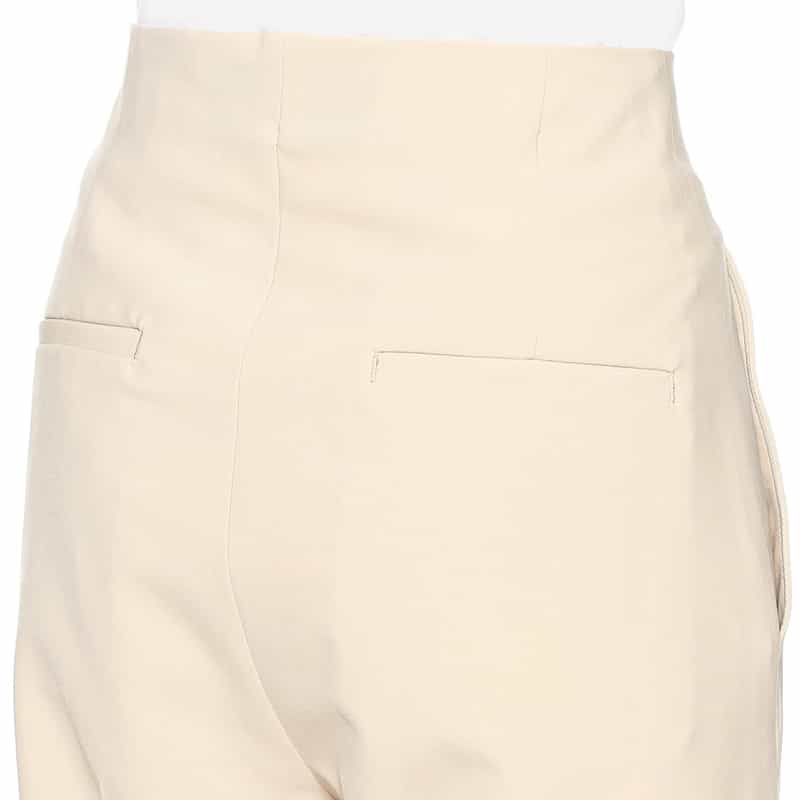 BARNEYS NEW YORK ウォッシャブルハイウエストワイドパンツ LT BEIGE