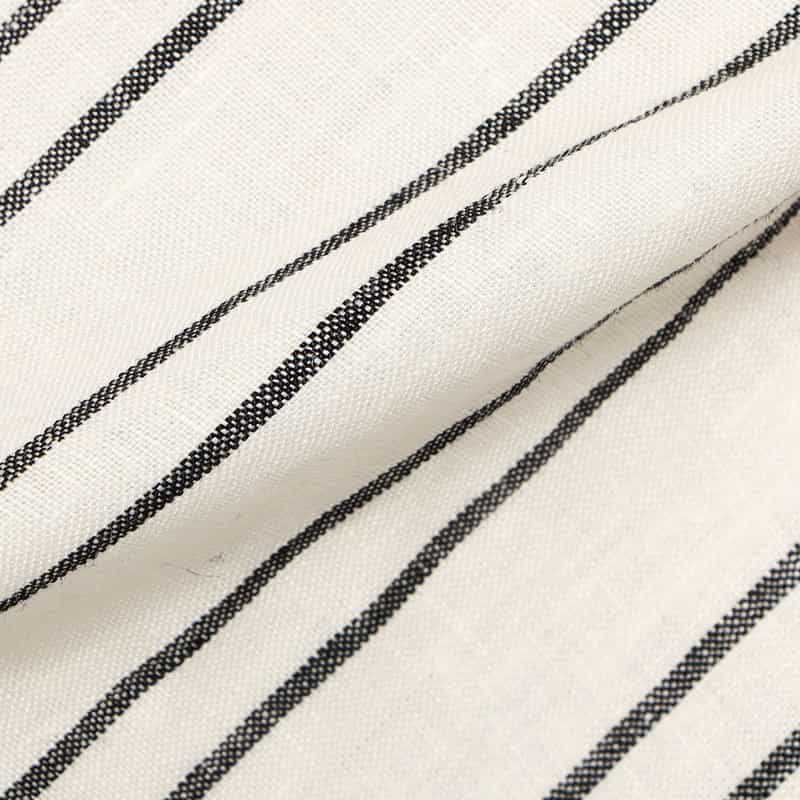 BARNEYS NEW YORK ウォッシャブルストライプ柄プリントロングスカート WHITE