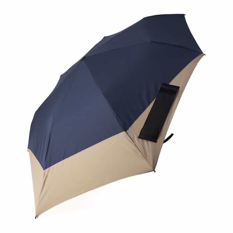 BARNEYS NEW YORK バックプロテクト　フォールディングアンブレラ NAVY