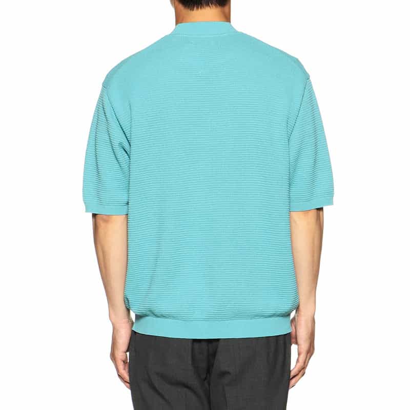 BARNEYS NEW YORK ワッフルニットTシャツ TURQUOISE