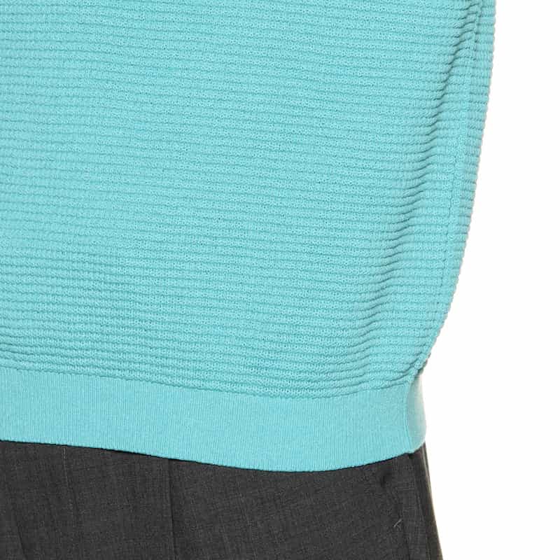 BARNEYS NEW YORK ワッフルニットTシャツ TURQUOISE