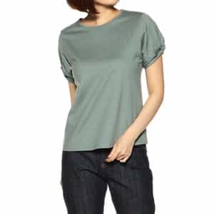 ウォッシャブルコットンノットスリーブカットソー