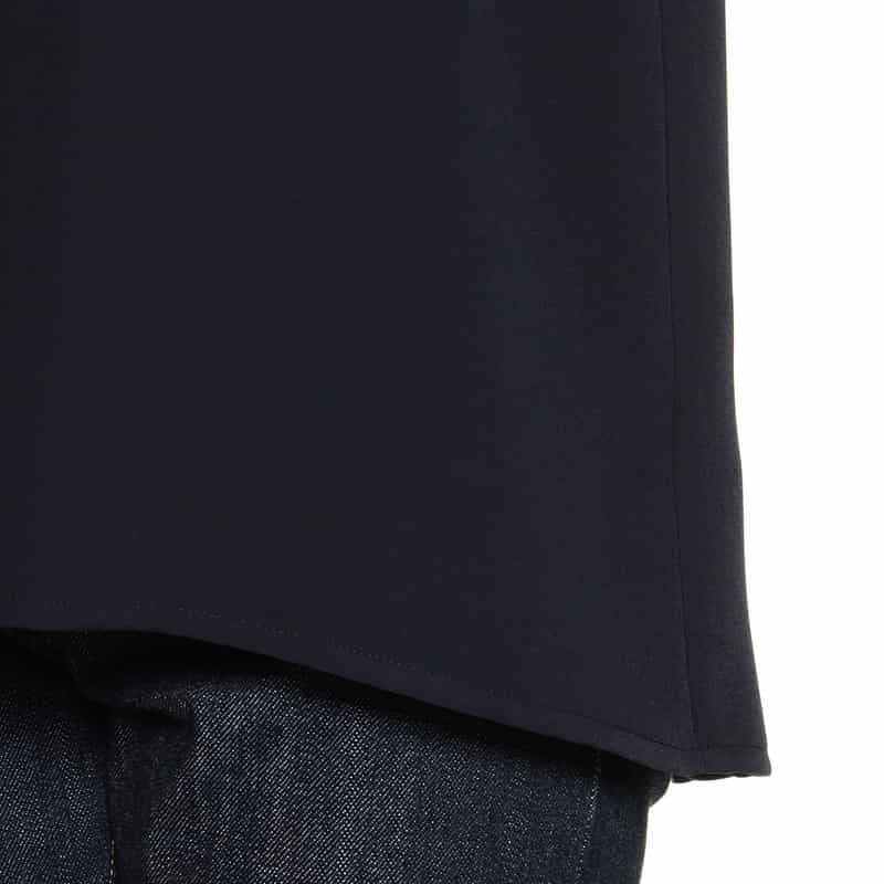 BARNEYS NEW YORK セットアップ ウォッシャブル バックジップAラインプルオーバーブラウス NAVY