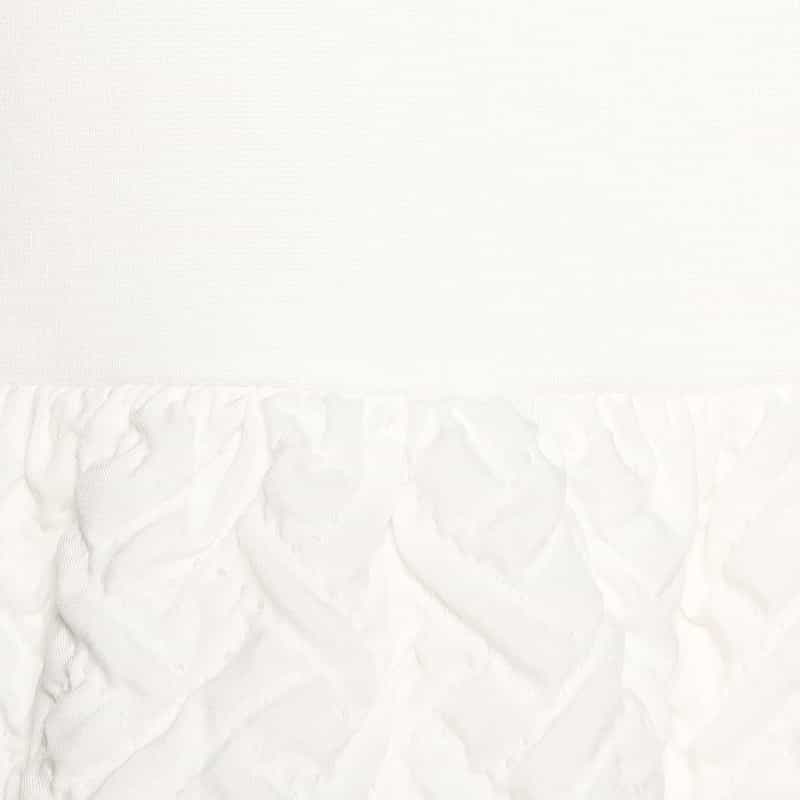 BARNEYS NEW YORK 異素材コンビネーションミディドレス WHITE