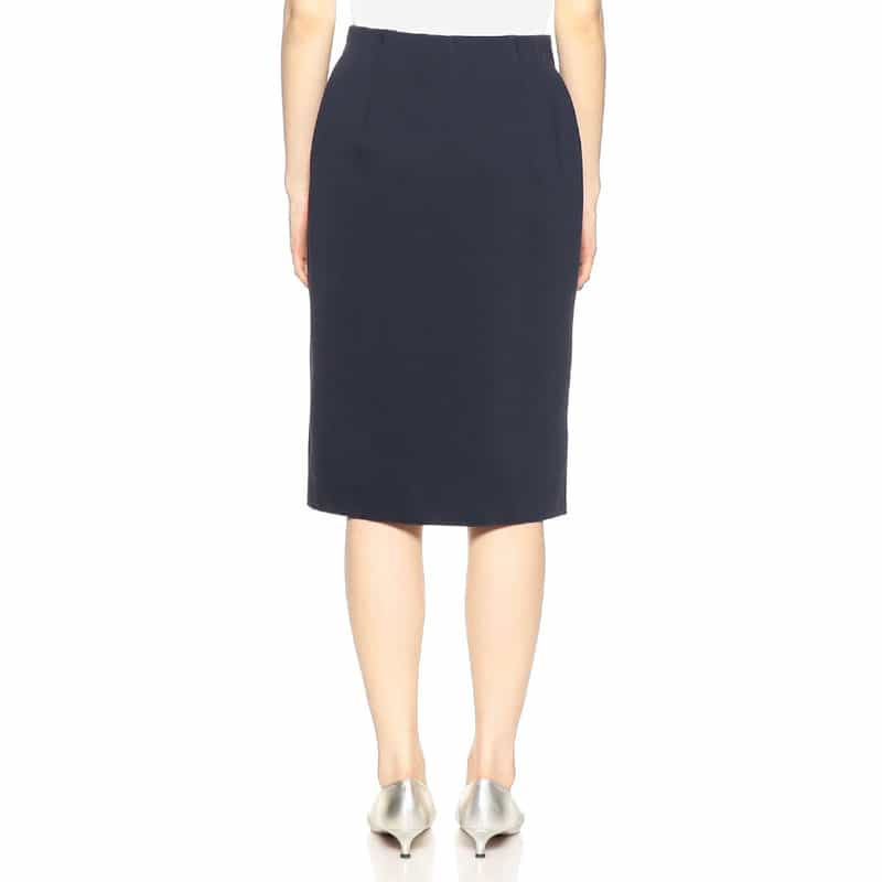 BARNEYS NEW YORK ウォッシャブルスクーバタイトスカート NAVY