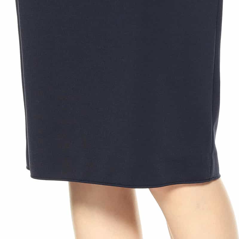 BARNEYS NEW YORK ウォッシャブルスクーバタイトスカート NAVY