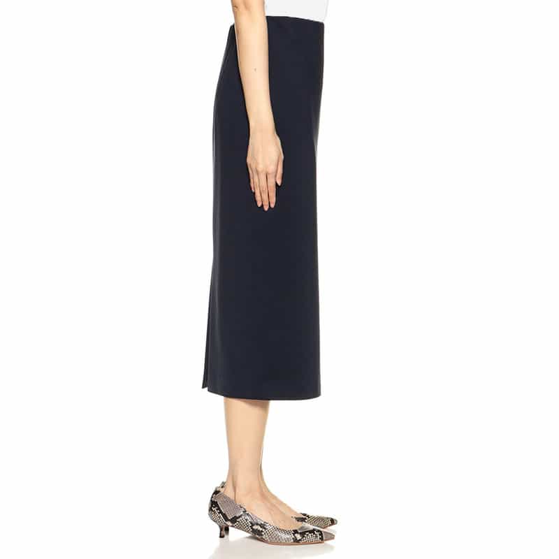 BARNEYS NEW YORK ウォッシャブル スクーバニットタイトスカート NAVY