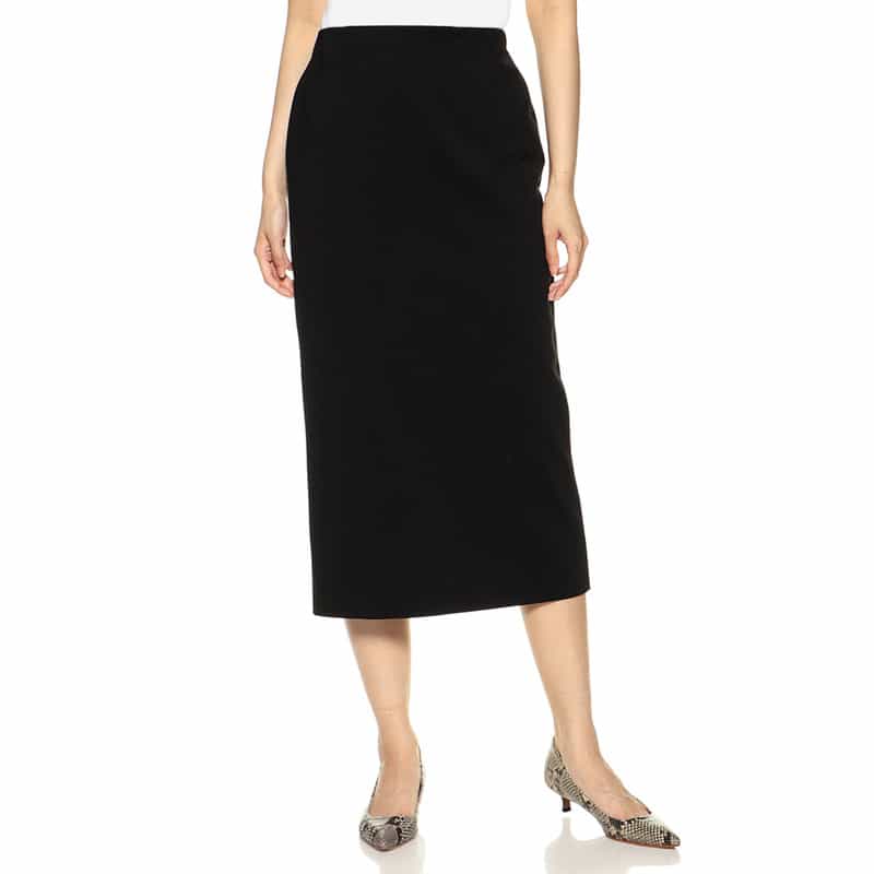 BARNEYS NEW YORK ウォッシャブル スクーバニットタイトスカート BLACK