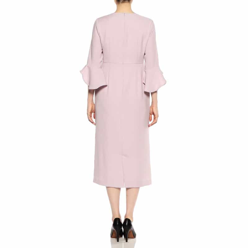 BARNEYS NEW YORK ウォッシャブルラッフルスリーブゲストドレス LIGHT PURPLE